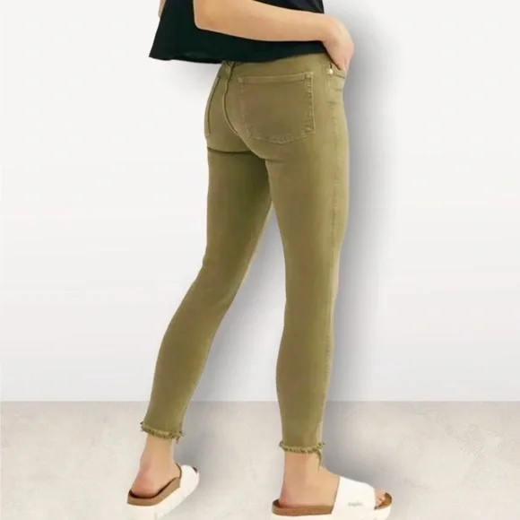 FP We the Free Olive Green Skinny Jeans